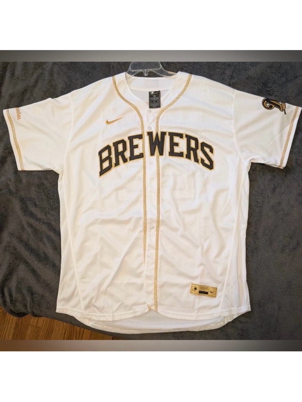 Milwaukee Brewers Christian Yelich Nike Gold Edition Authentic Baseball Jersey